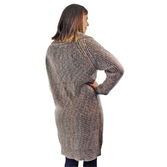 Marled Knit Long Cardigan Sweater Coat - Picture 8 of 8